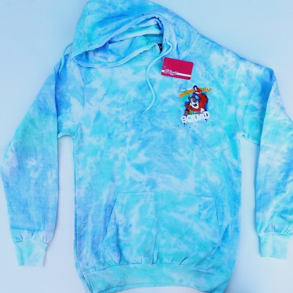 Kelloggs Tony the Tiger Hoodie Pullover Unisex Adult M Blue Green Sweatshirt New - Picture 3 of 6